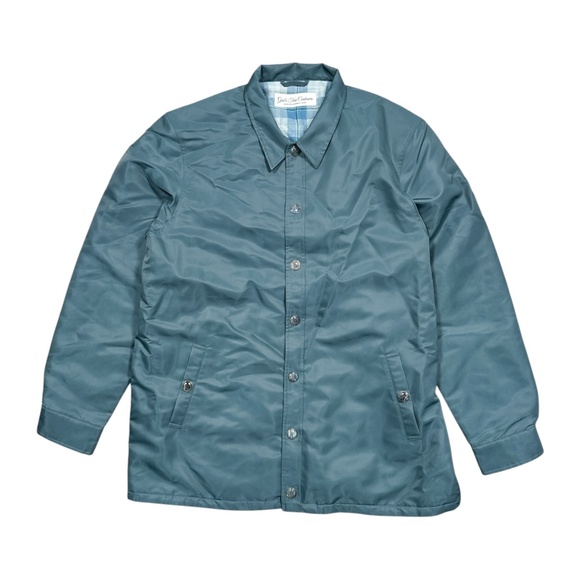 God's True Cashmere Parachute Cashmere Lined Nylon Jacket Teal Green Mens XL - Picture 1 of 10